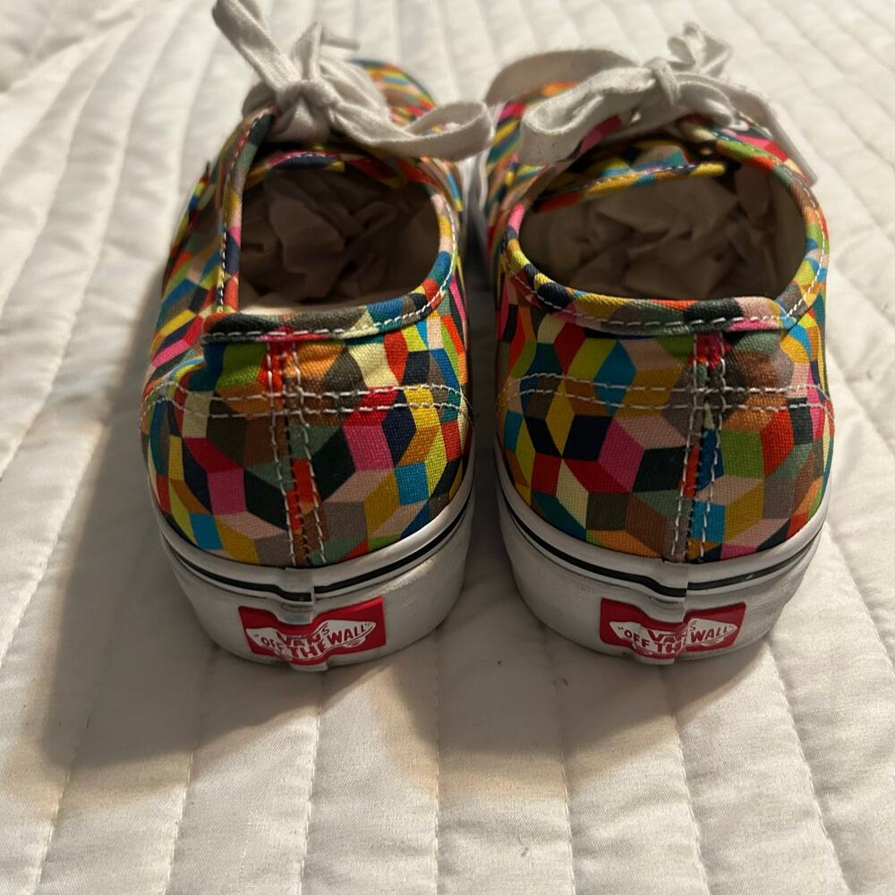 Vans Authentic Multicolor Geometric Cube Print Sn… - image 4
